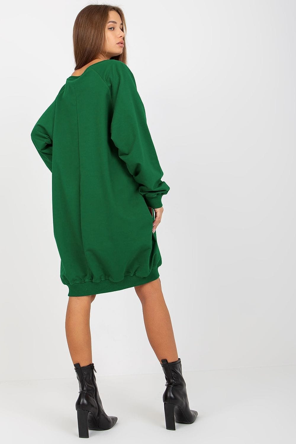 Women Long Sweatshirt Jet Stones V - neck - ShalayeFashion