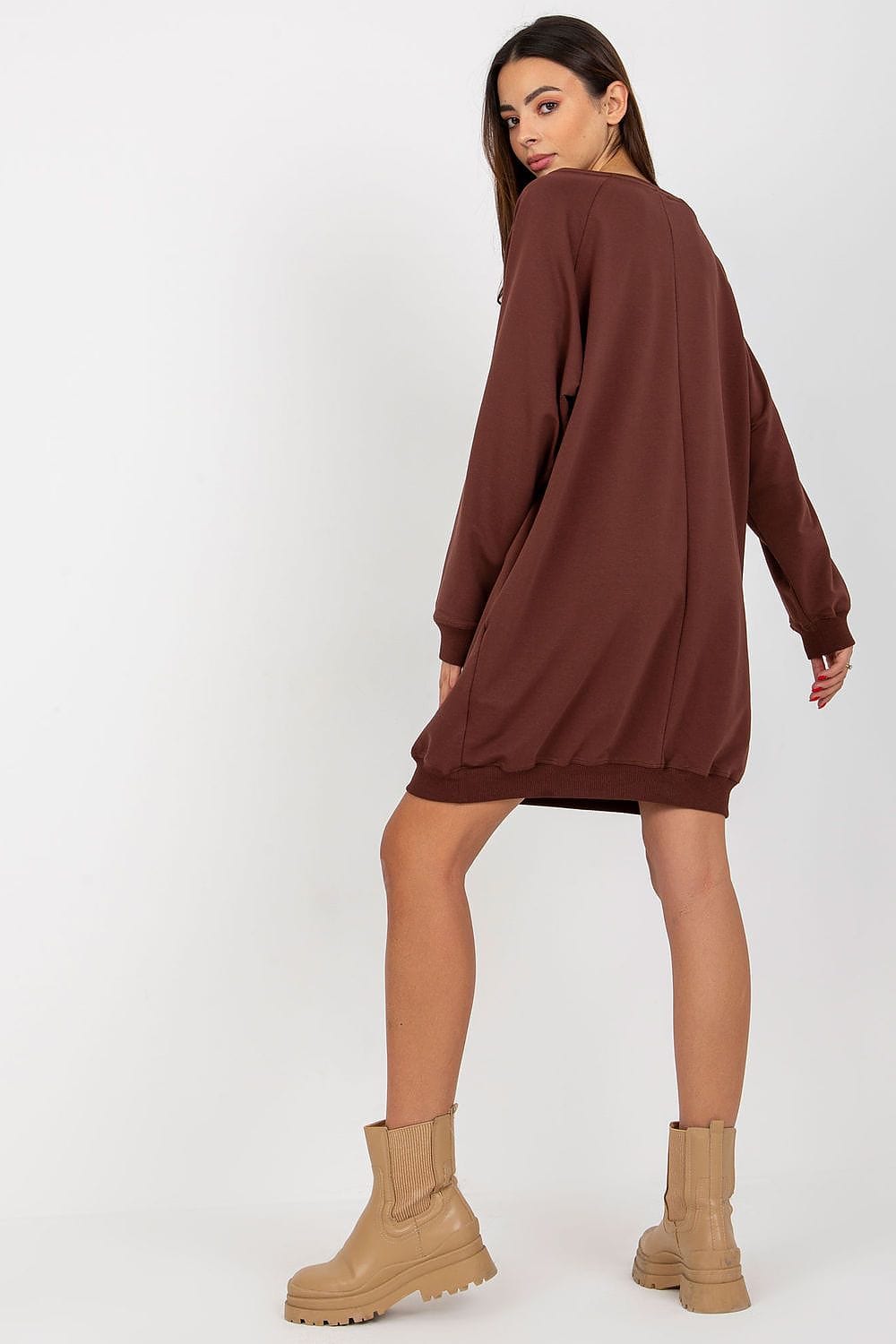 Women Long Sweatshirt Jet Stones V - neck - ShalayeFashion