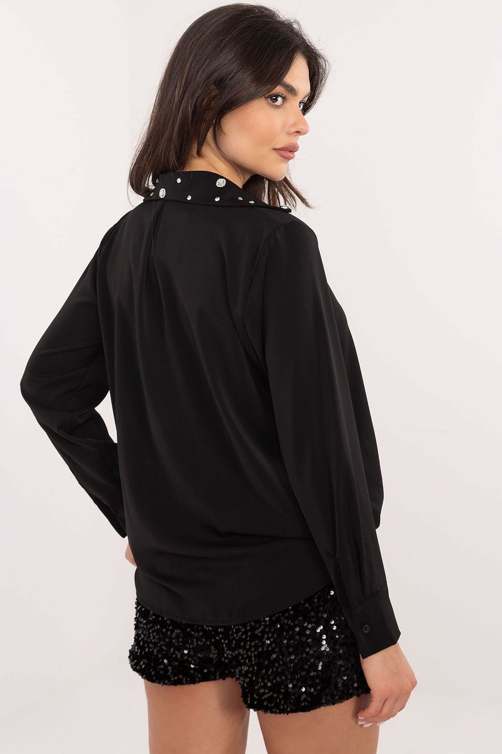 Women Office Shirt Zircon Collar - ShalayeFashion