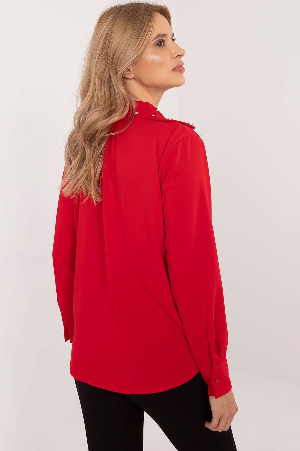 Women Office Shirt Zircon Collar - ShalayeFashion