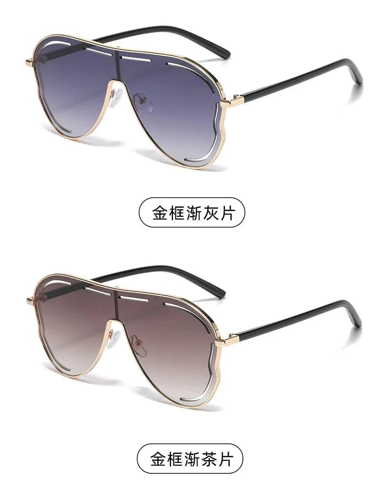 Women Oversized Square Shield Sunglasses - ShalayeFashion
