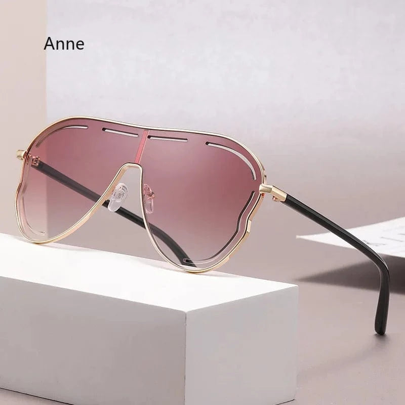 Women Oversized Square Shield Sunglasses - ShalayeFashion