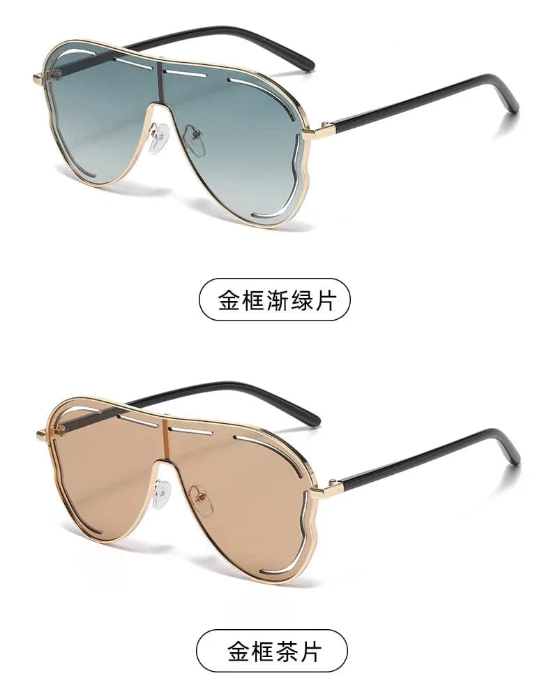 Women Oversized Square Shield Sunglasses - ShalayeFashion