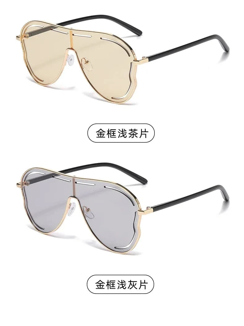 Women Oversized Square Shield Sunglasses - ShalayeFashion