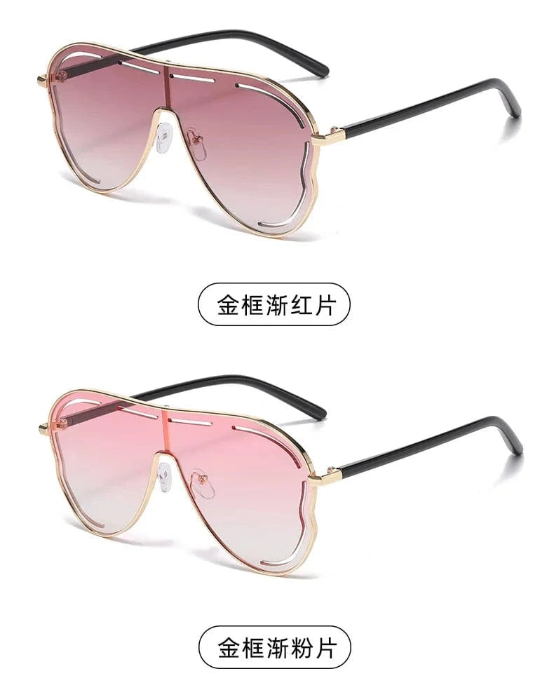 Women Oversized Square Shield Sunglasses - ShalayeFashion