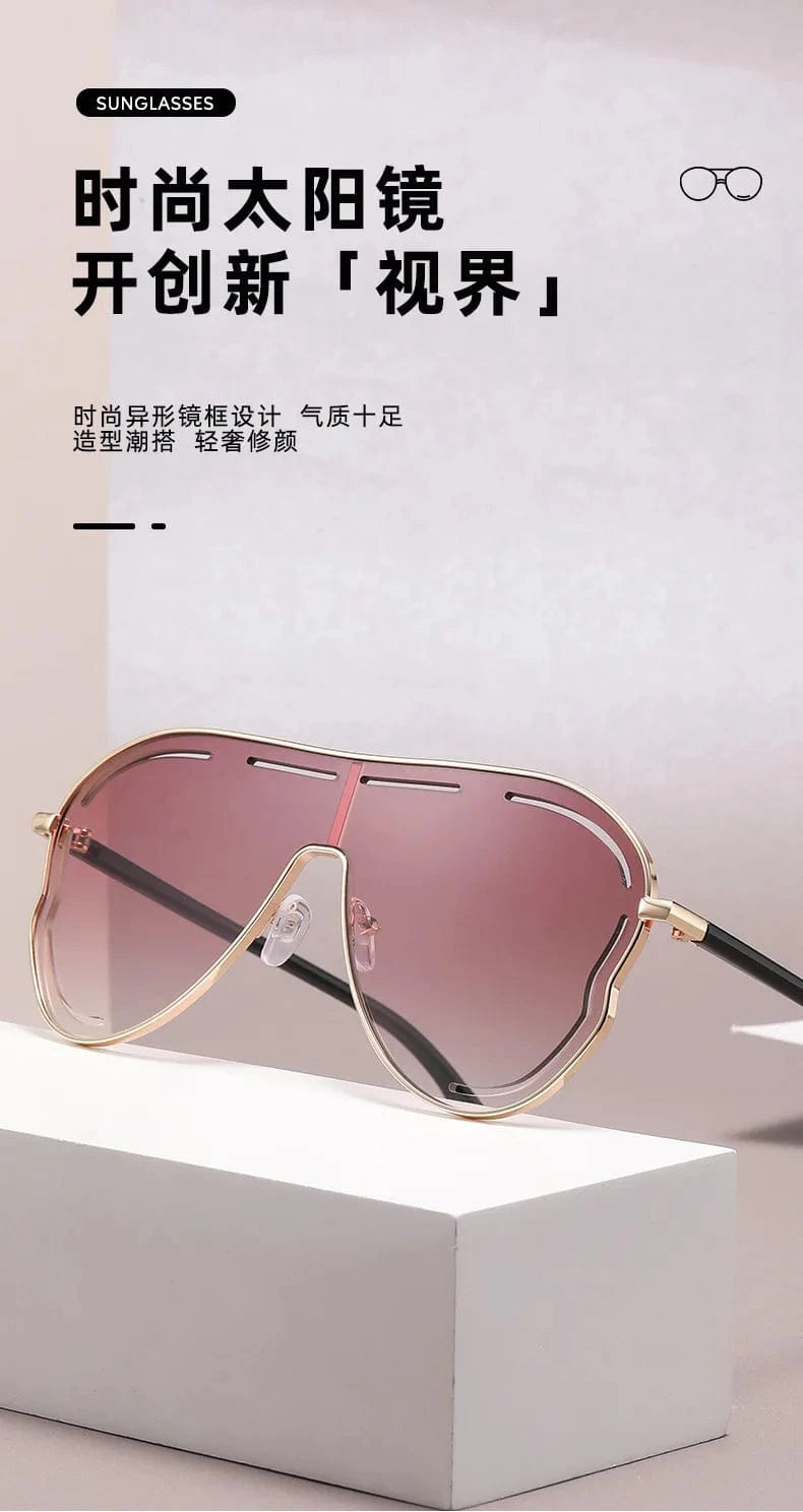 Women Oversized Square Shield Sunglasses - ShalayeFashion