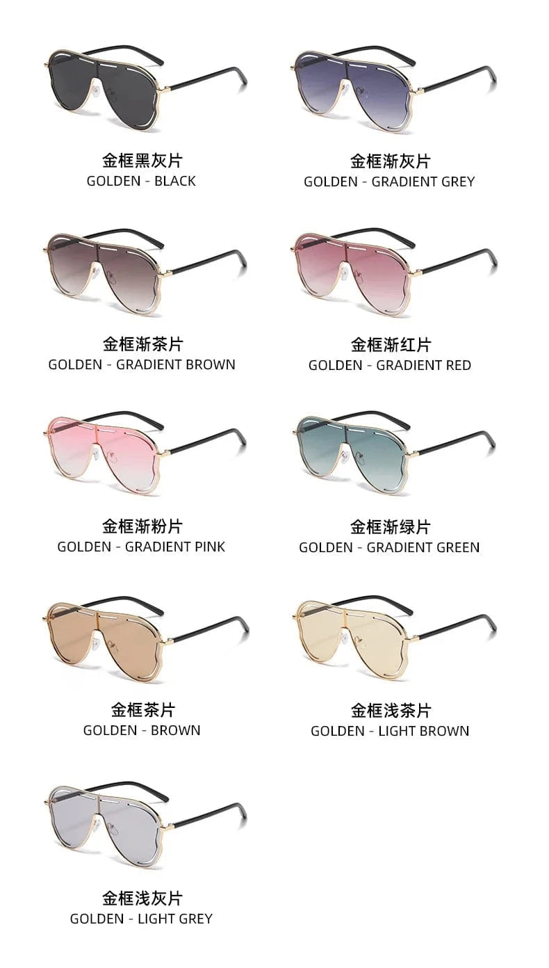 Women Oversized Square Shield Sunglasses - ShalayeFashion