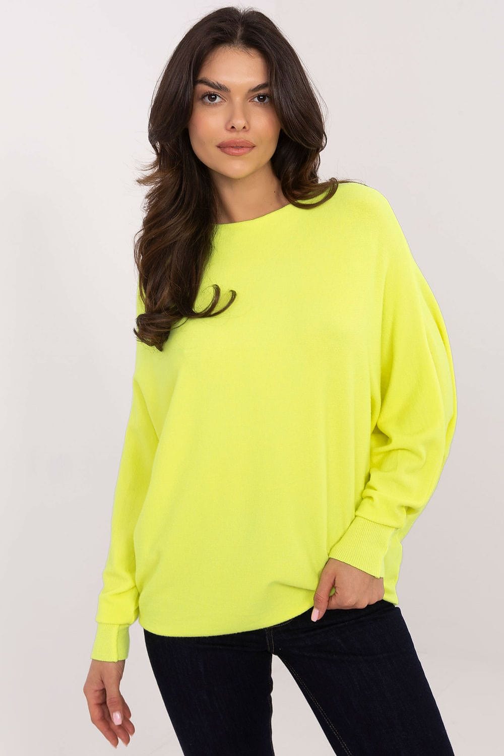 Women Oversized Sweater Boat Neck - ShalayeFashion