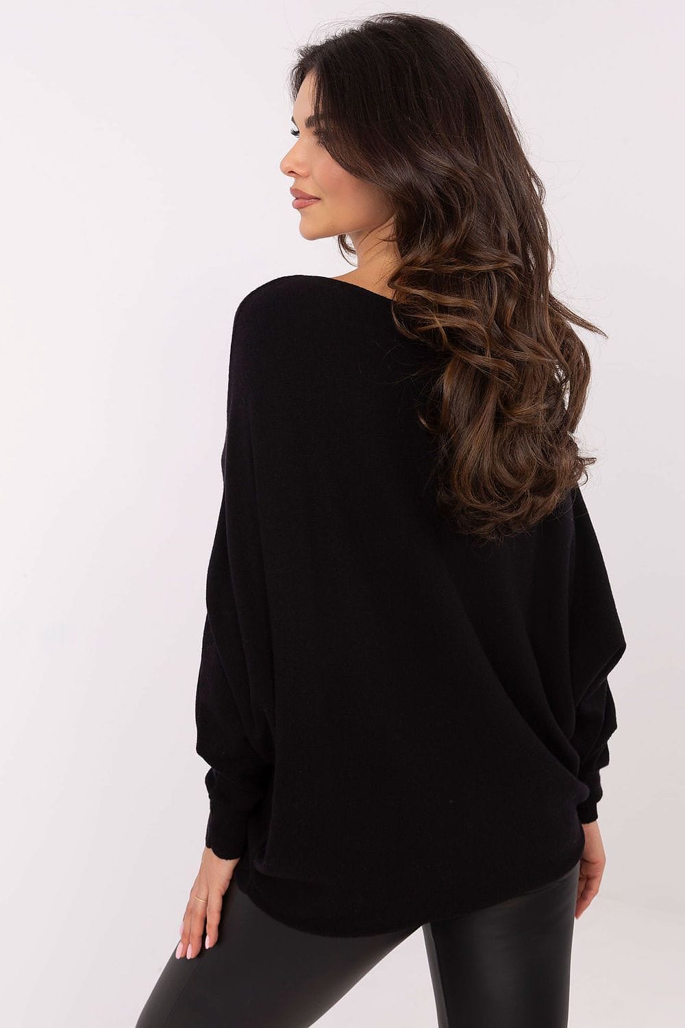 Women Oversized Sweater Boat Neck - ShalayeFashion