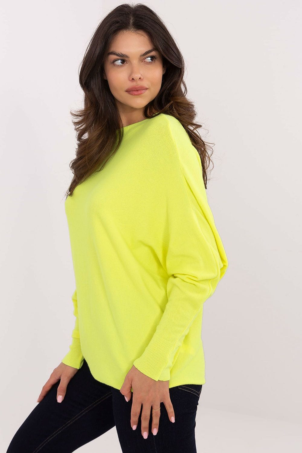 Women Oversized Sweater Boat Neck - ShalayeFashion