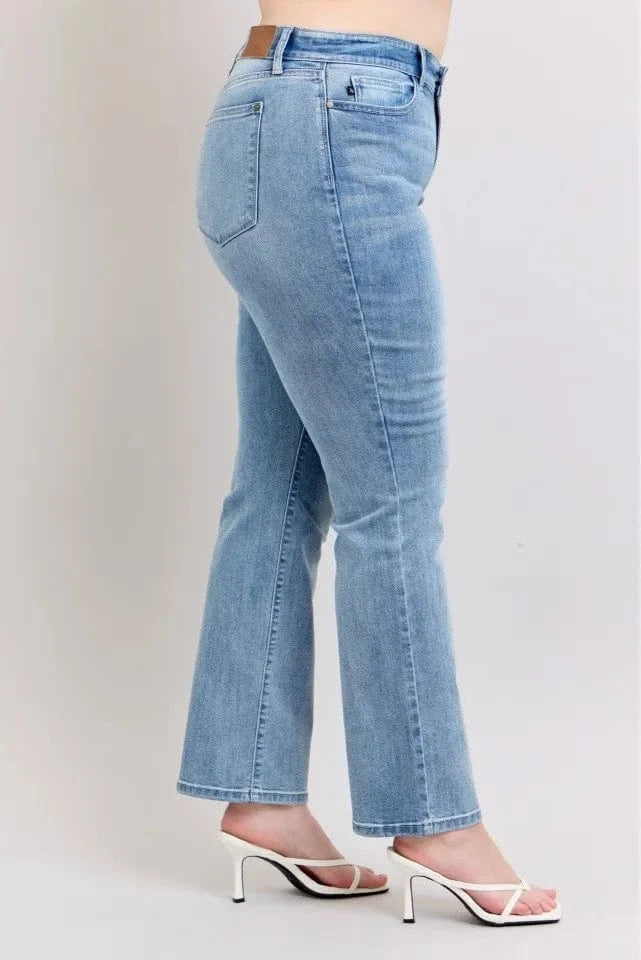 Women Plus Size High Waist Dad Jeans - ShalayeFashion