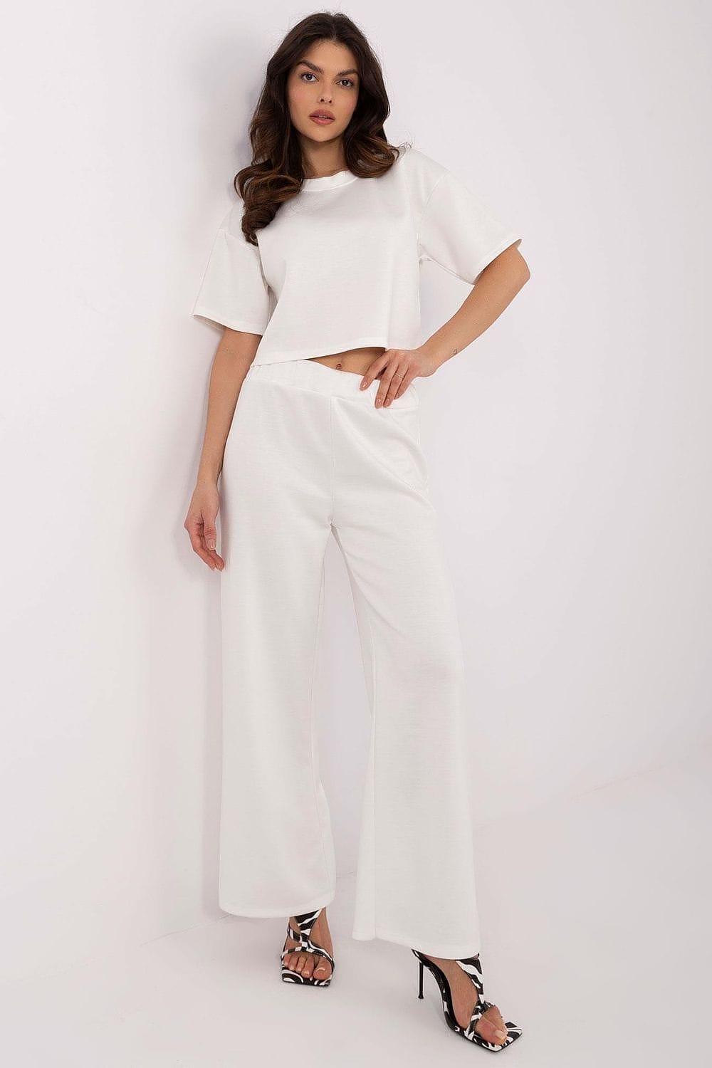 Women Short Sleeve Set High Waist - ShalayeFashion