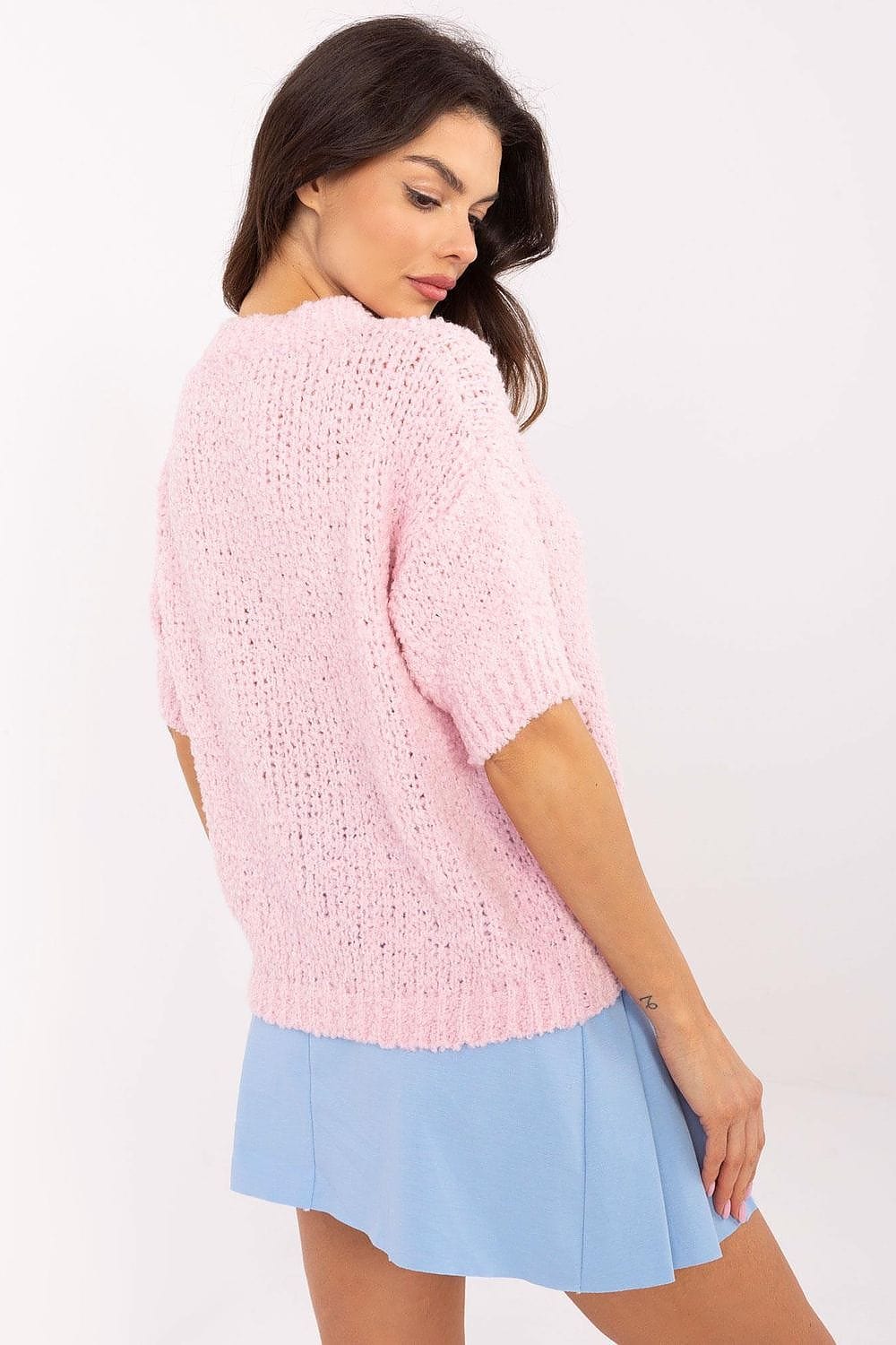 Women Short Sleeve Sweater Classic - ShalayeFashion