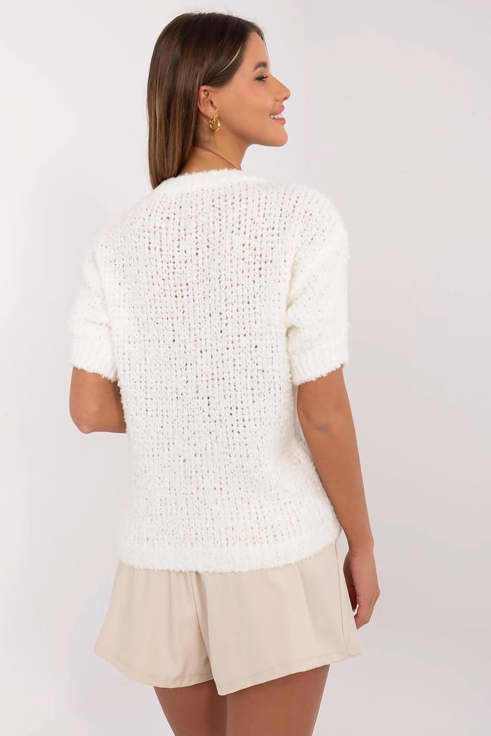 Women Short Sleeve Sweater Classic - ShalayeFashion
