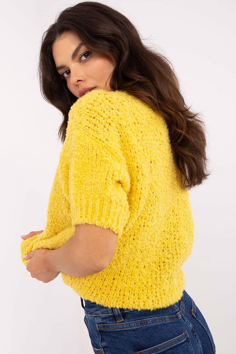 Women Short Sleeve Sweater Classic - ShalayeFashion