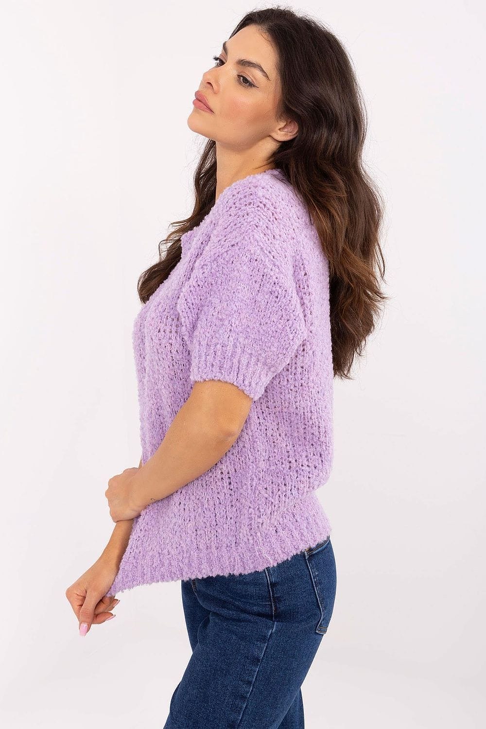 Women Short Sleeve Sweater Classic - ShalayeFashion