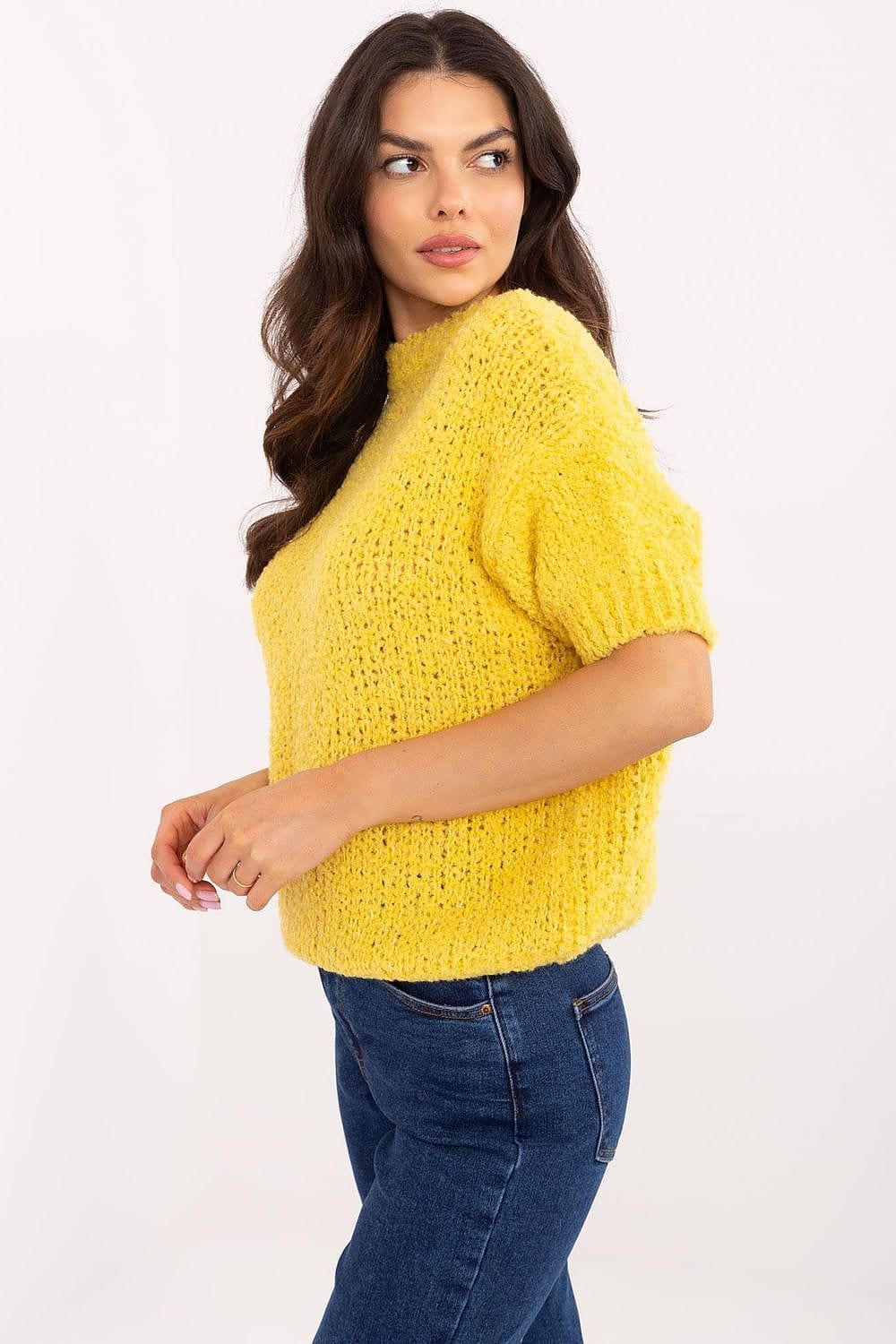 Women Short Sleeve Sweater Classic - ShalayeFashion
