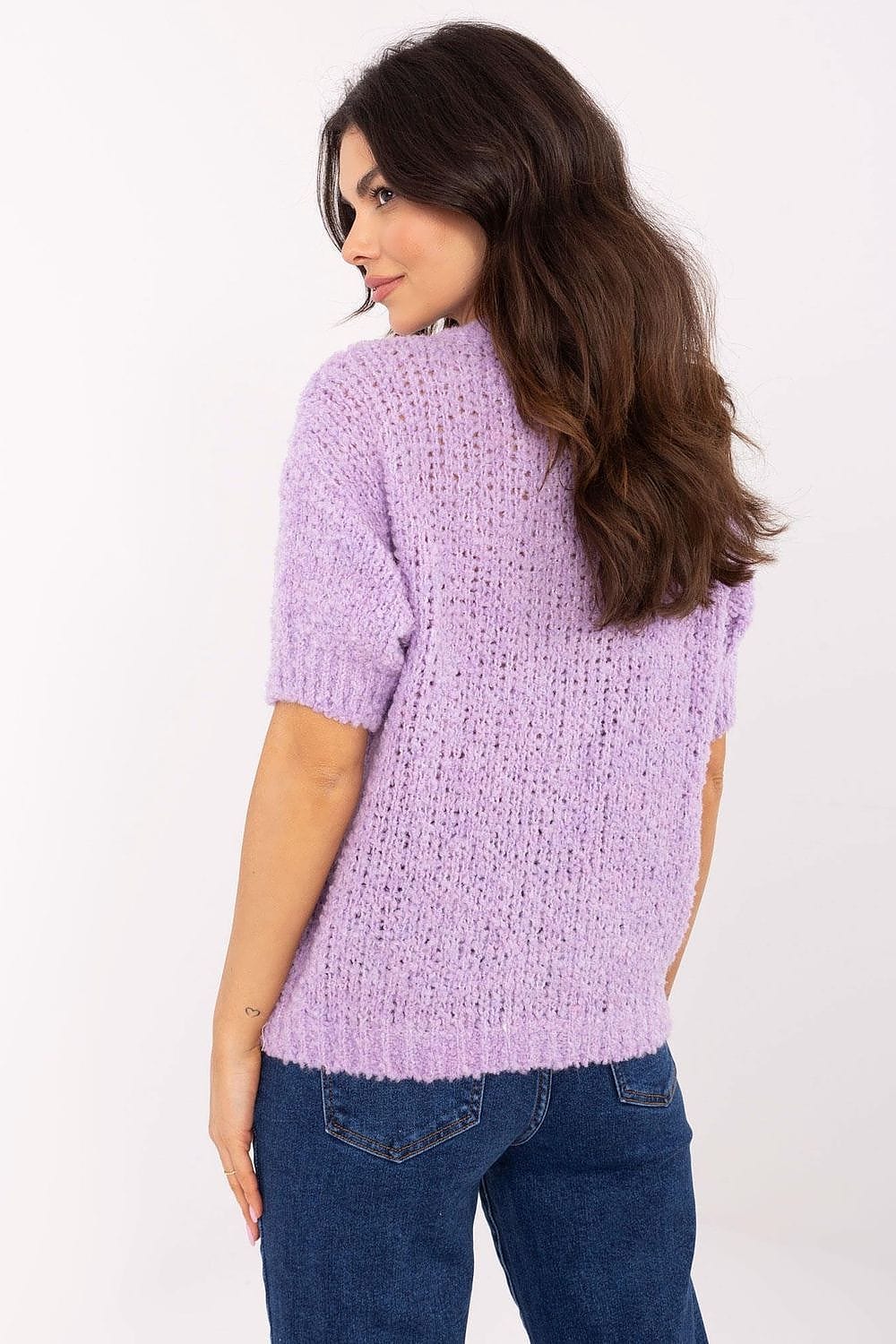 Women Short Sleeve Sweater Classic - ShalayeFashion