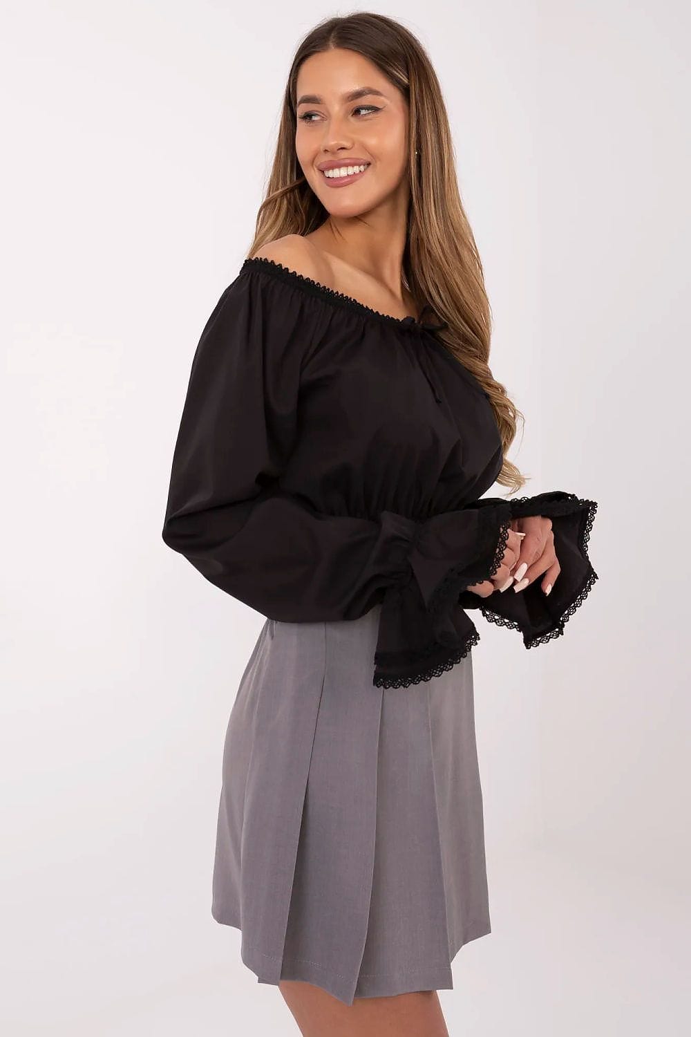 Women Skirt Shorts Pleated Front - ShalayeFashion