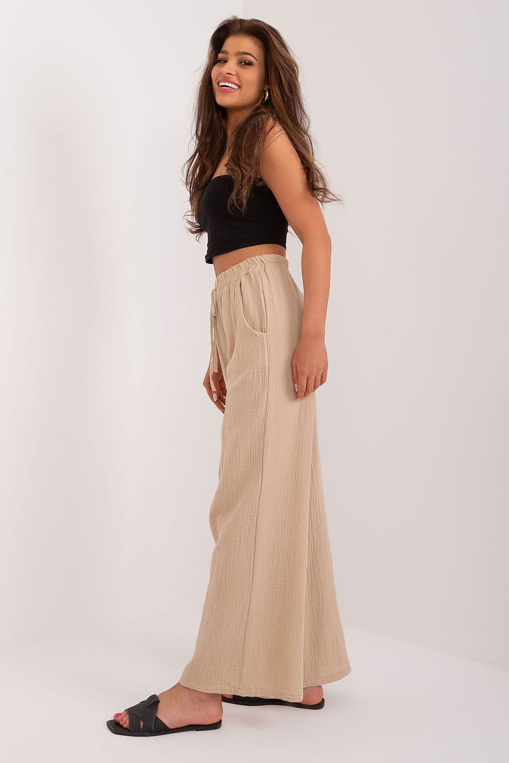 Women Straight Leg Pants Polyester - ShalayeFashion