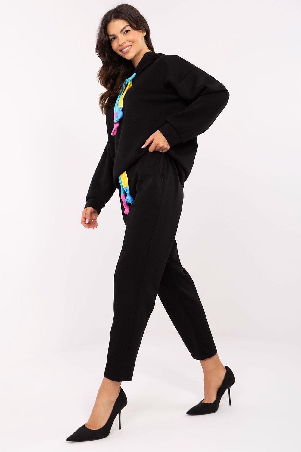 Women Sweat Suit Set Melange Gray - ShalayeFashion