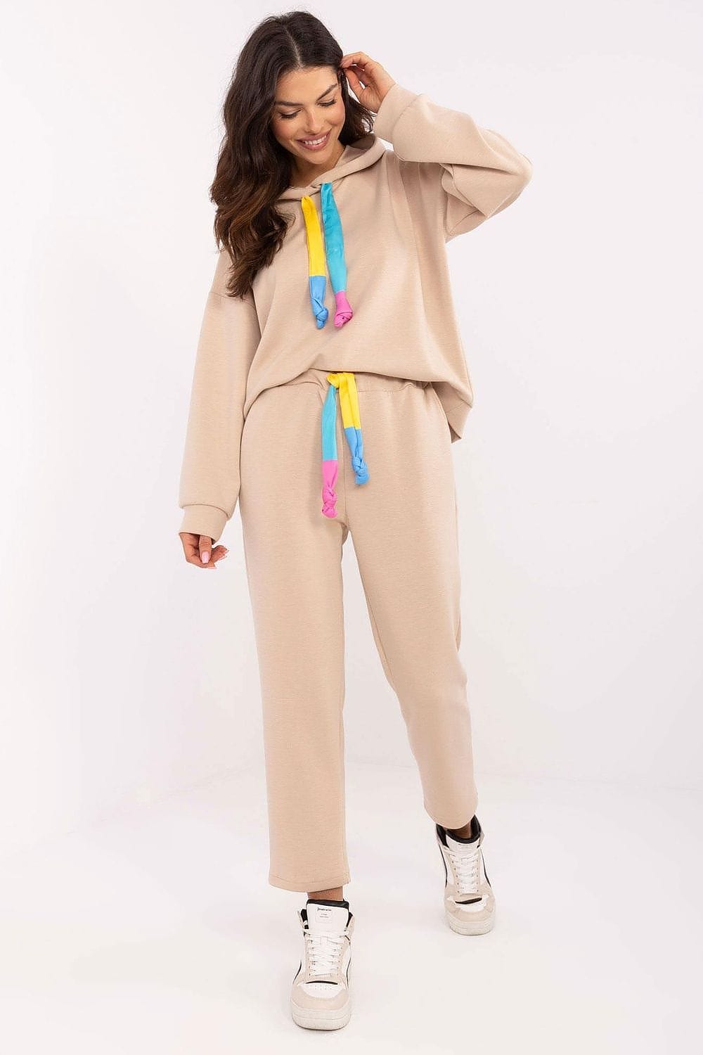 Women Sweat Suit Set Melange Gray - ShalayeFashion