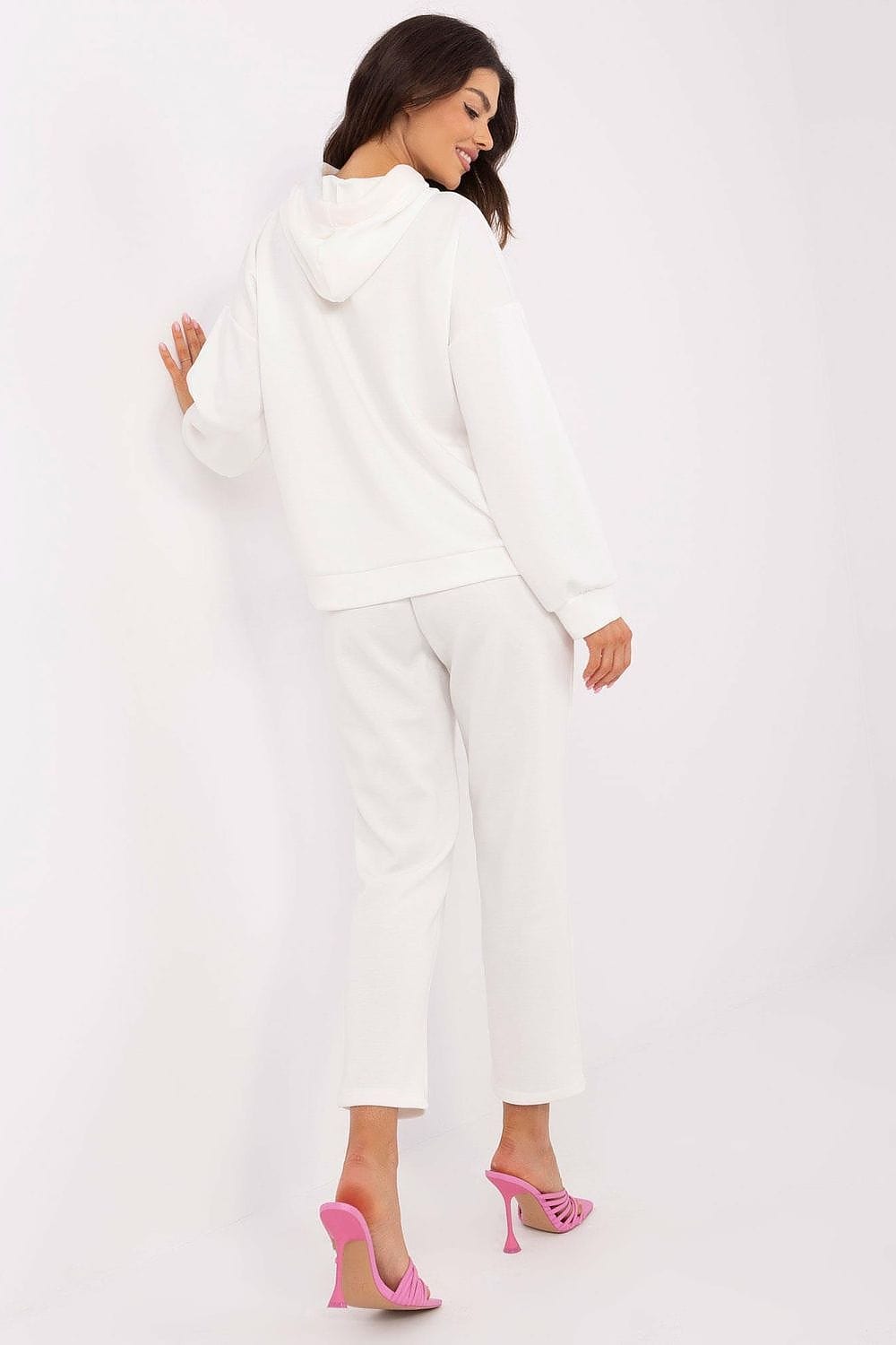 Women Sweat Suit Set Melange Gray - ShalayeFashion