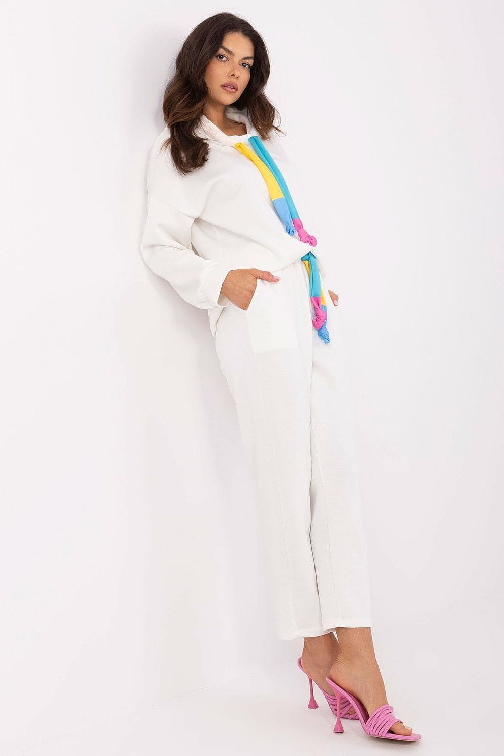Women Sweat Suit Set Melange Gray - ShalayeFashion