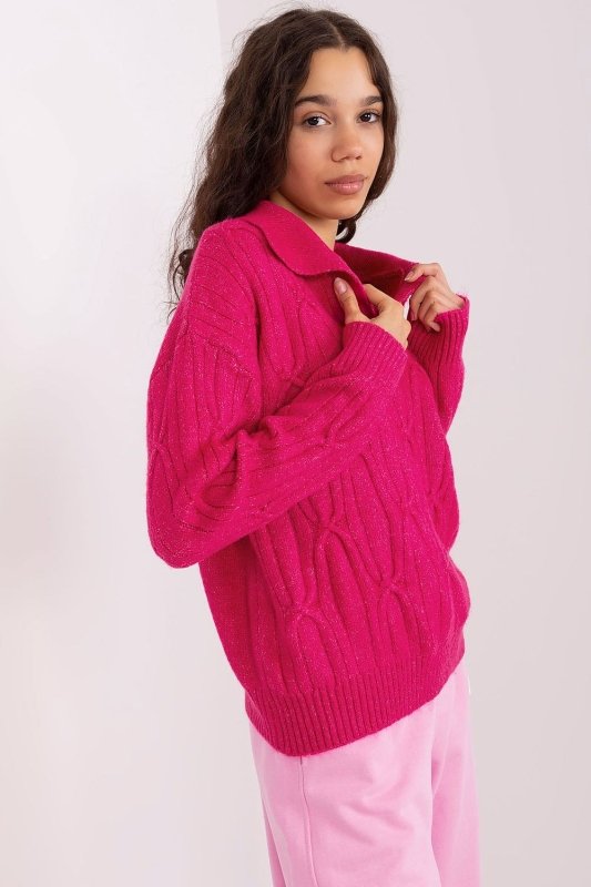 Women Sweater Collar Textured - ShalayeFashion