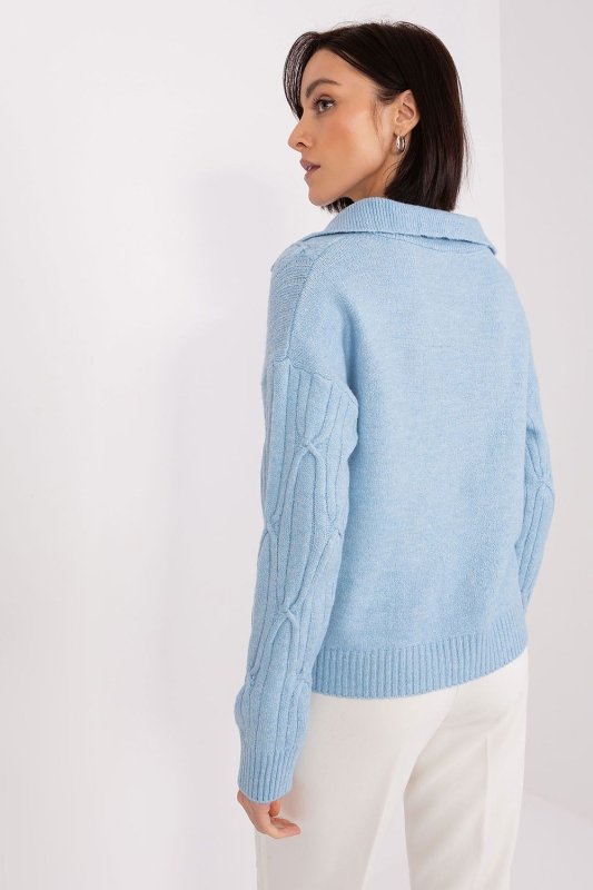 Women Sweater Collar Textured - ShalayeFashion