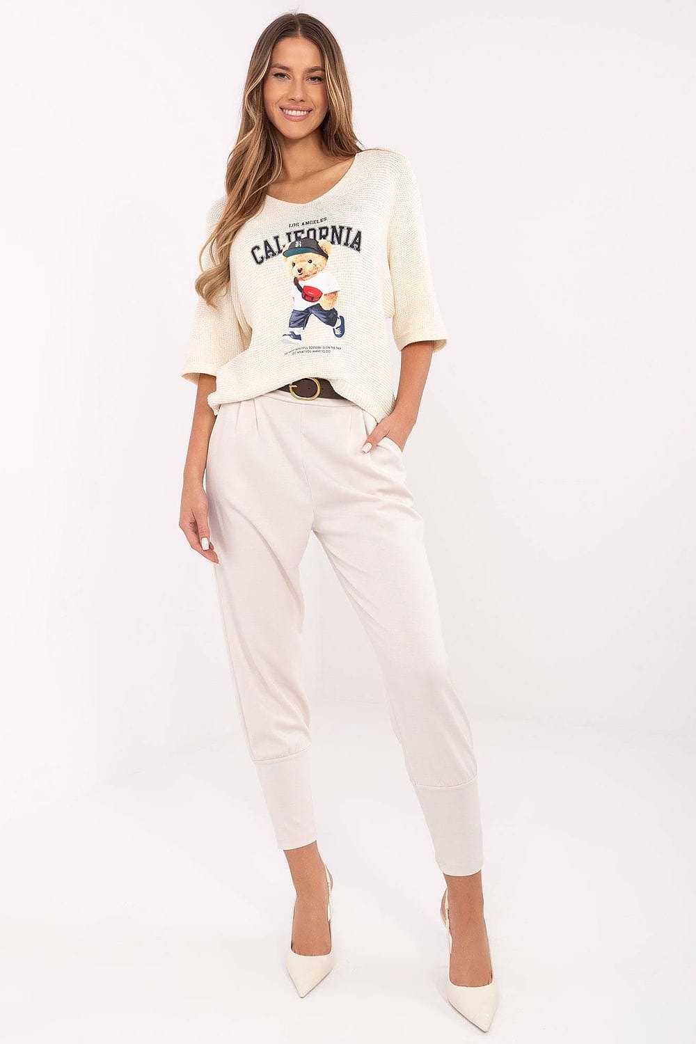 Women Sweatpants High Waist Belt - ShalayeFashion