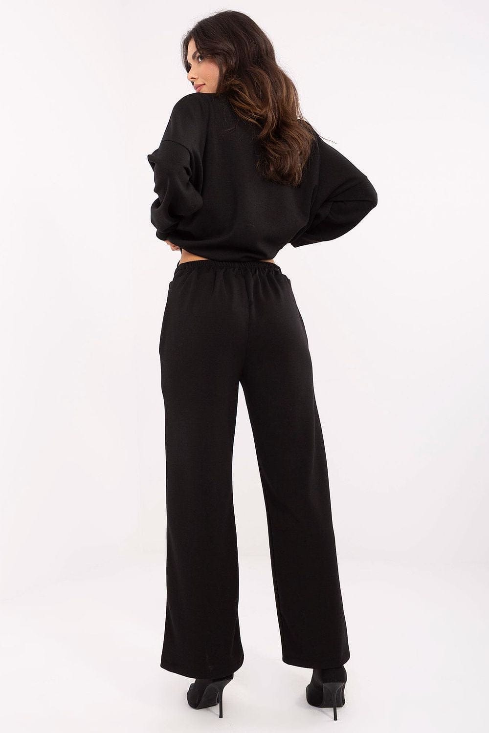 Women Sweatpants High Waist Belt Cuffs - ShalayeFashion