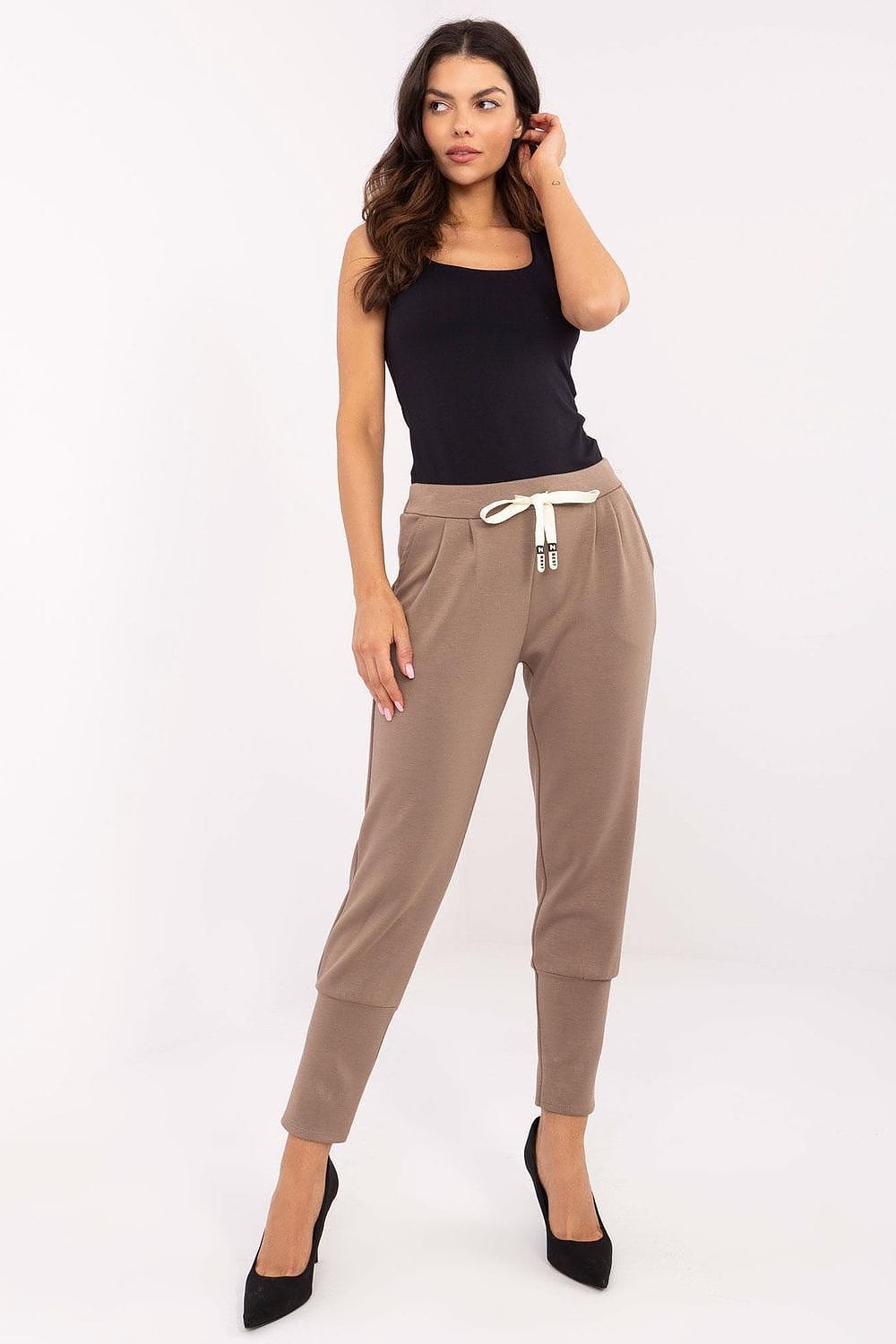 Women Sweatpants High Waist Wide Cuffs - ShalayeFashion