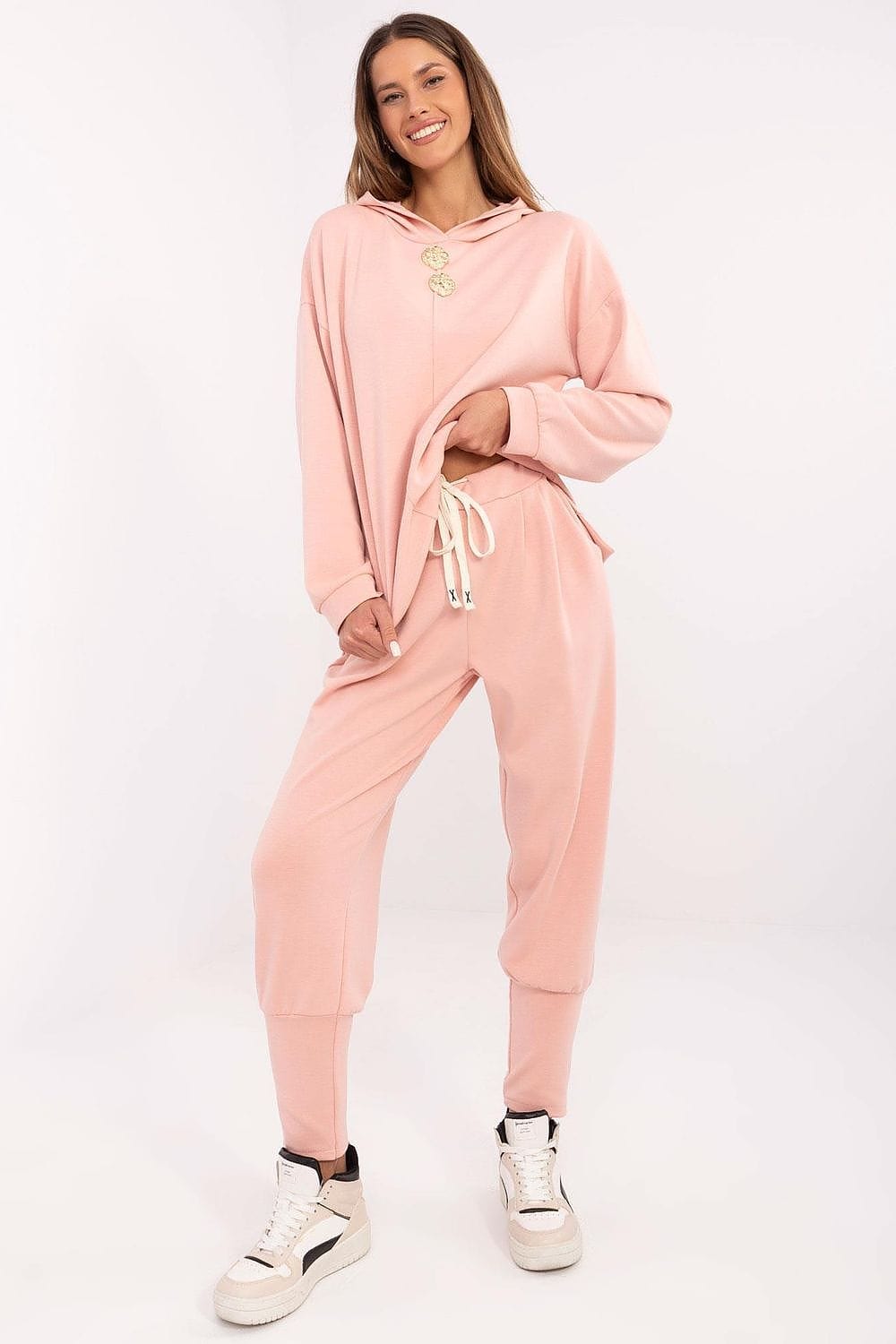 Women Sweatpants Wide Cuffs Tie - ShalayeFashion