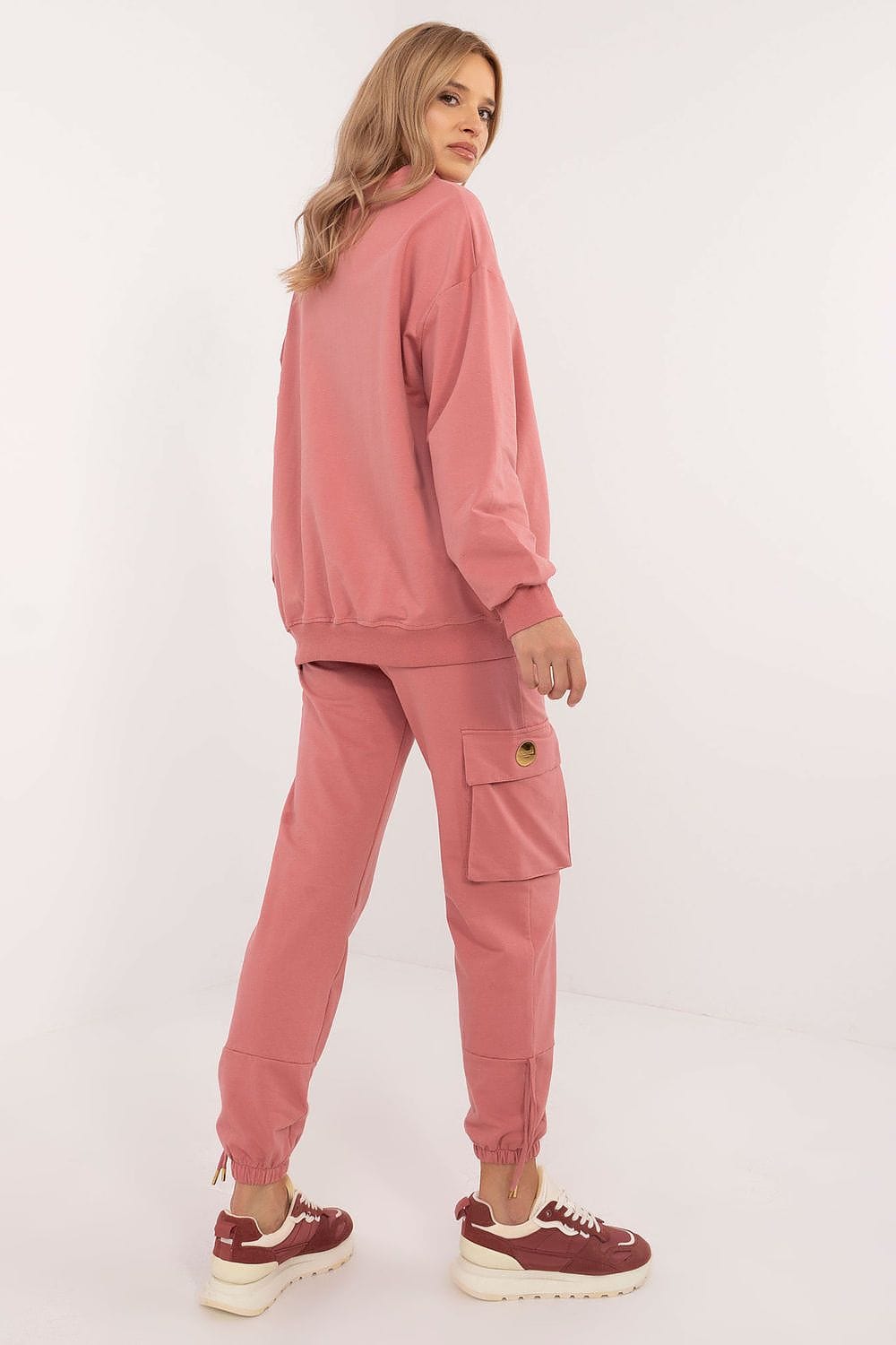 Women Tracksuit Set Cotton Elastane Chain - ShalayeFashion