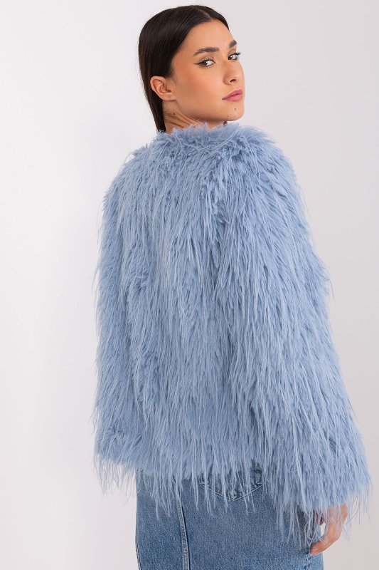 Women Transitional Jacket Fur Trim Elegant - ShalayeFashion