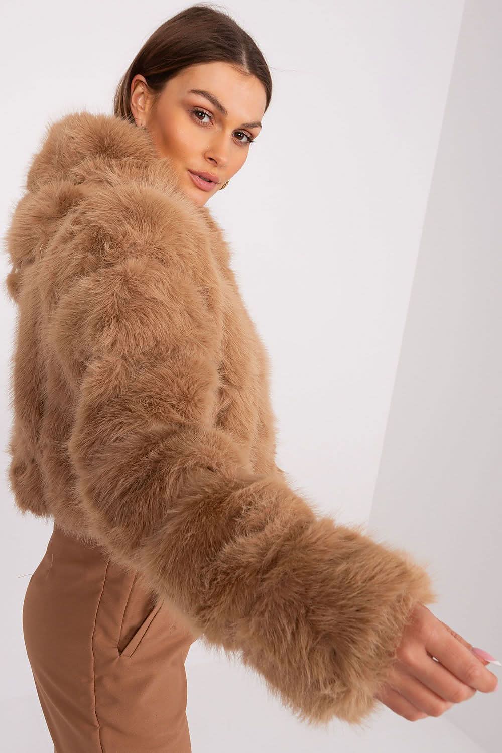 Women Transitional Jacket Hooded Fur - ShalayeFashion