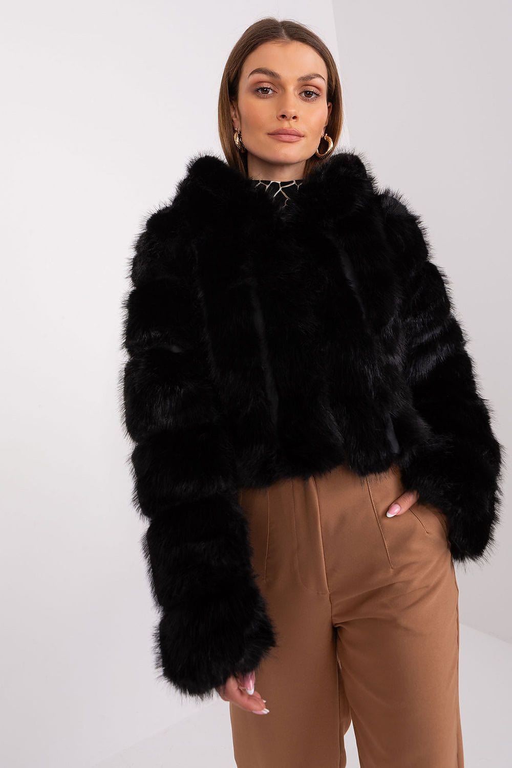 Women Transitional Jacket Hooded Fur - ShalayeFashion