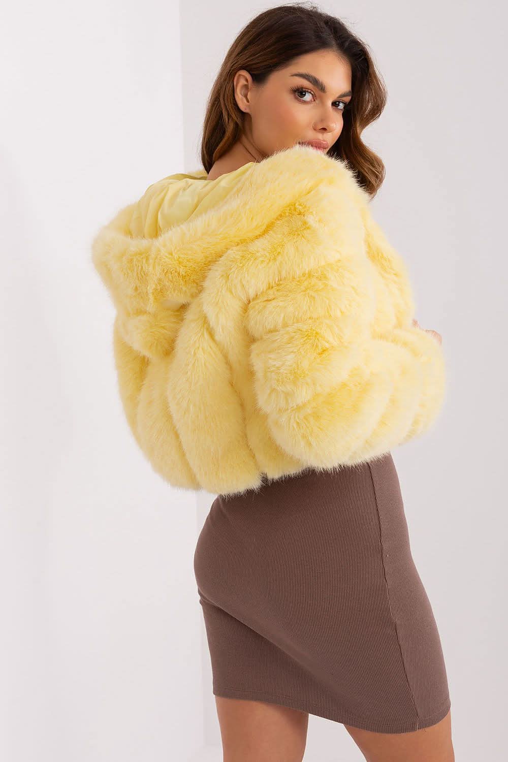 Women Transitional Jacket Hooded Fur - ShalayeFashion