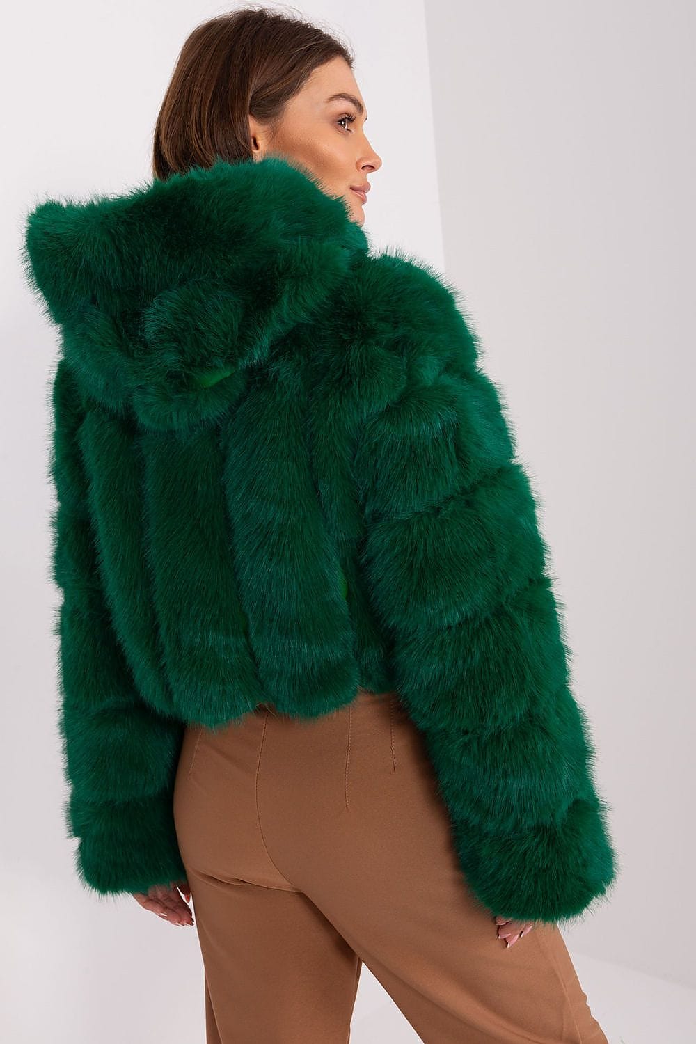 Women Transitional Jacket Hooded Fur - ShalayeFashion
