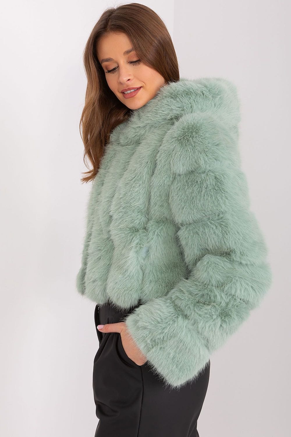 Women Transitional Jacket Hooded Fur - ShalayeFashion
