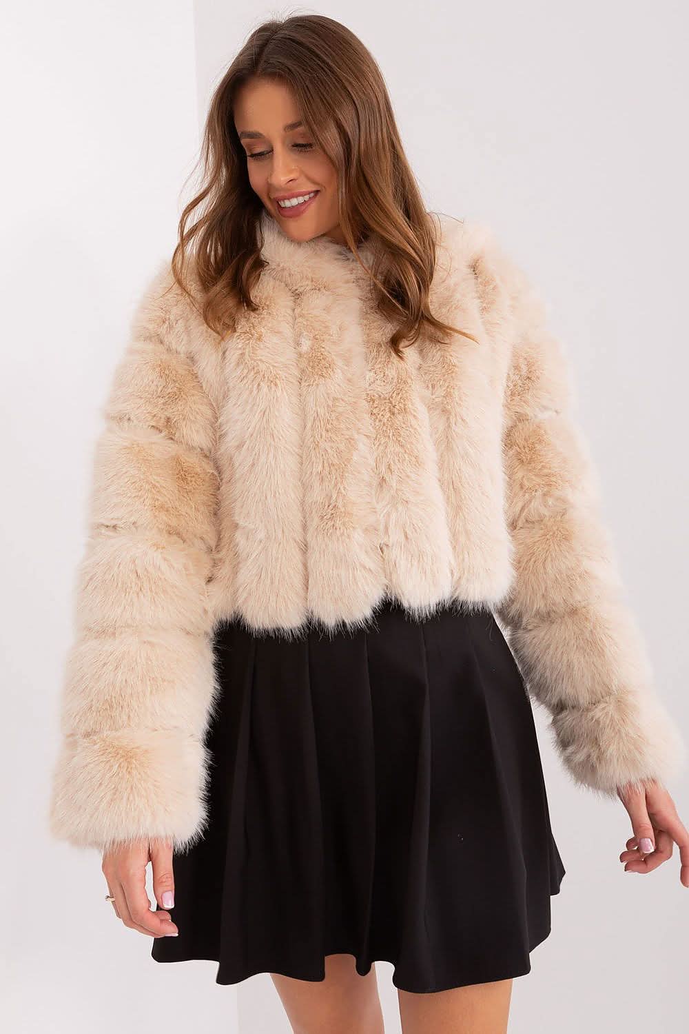 Women Transitional Jacket Hooded Fur - ShalayeFashion