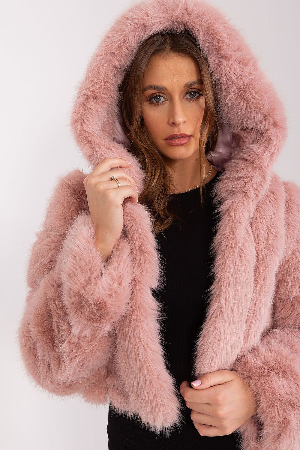 Women Transitional Jacket Hooded Fur - ShalayeFashion