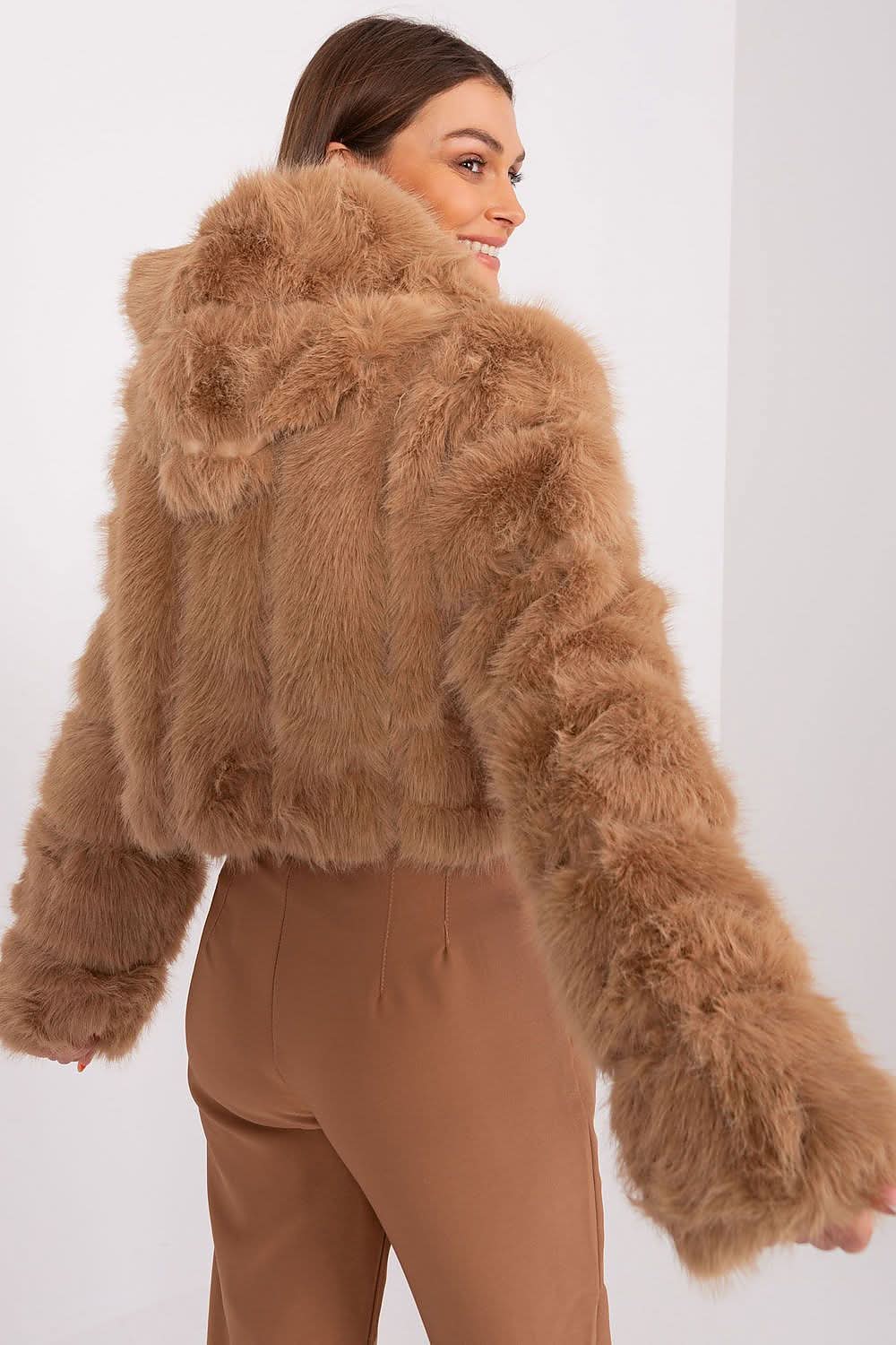 Women Transitional Jacket Hooded Fur - ShalayeFashion