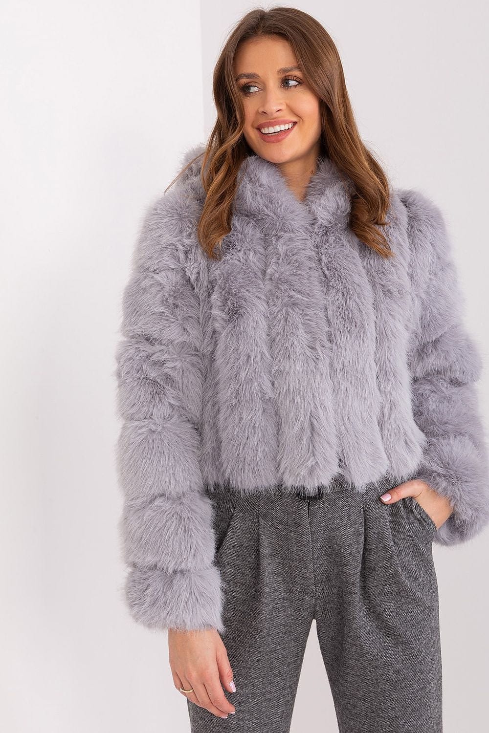 Women Transitional Jacket Hooded Fur - ShalayeFashion