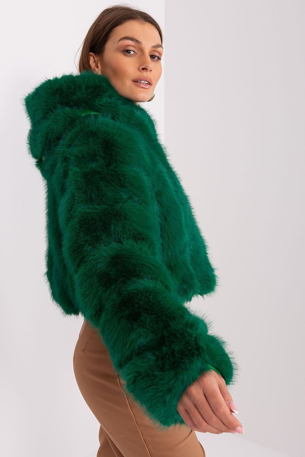 Women Transitional Jacket Hooded Fur - ShalayeFashion