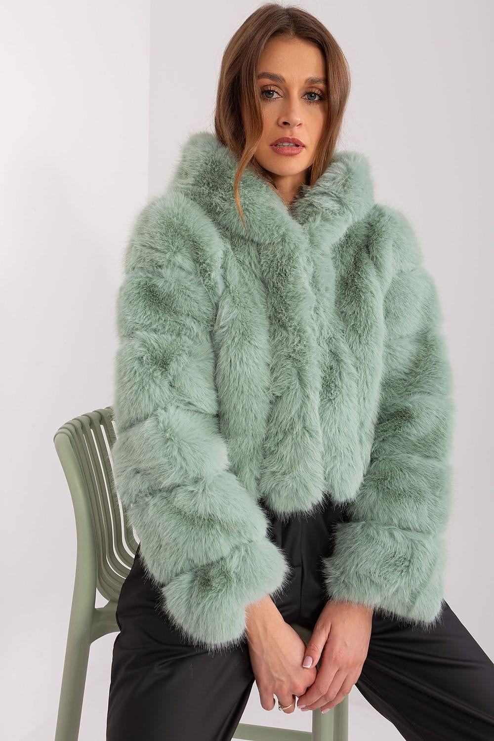 Women Transitional Jacket Hooded Fur - ShalayeFashion