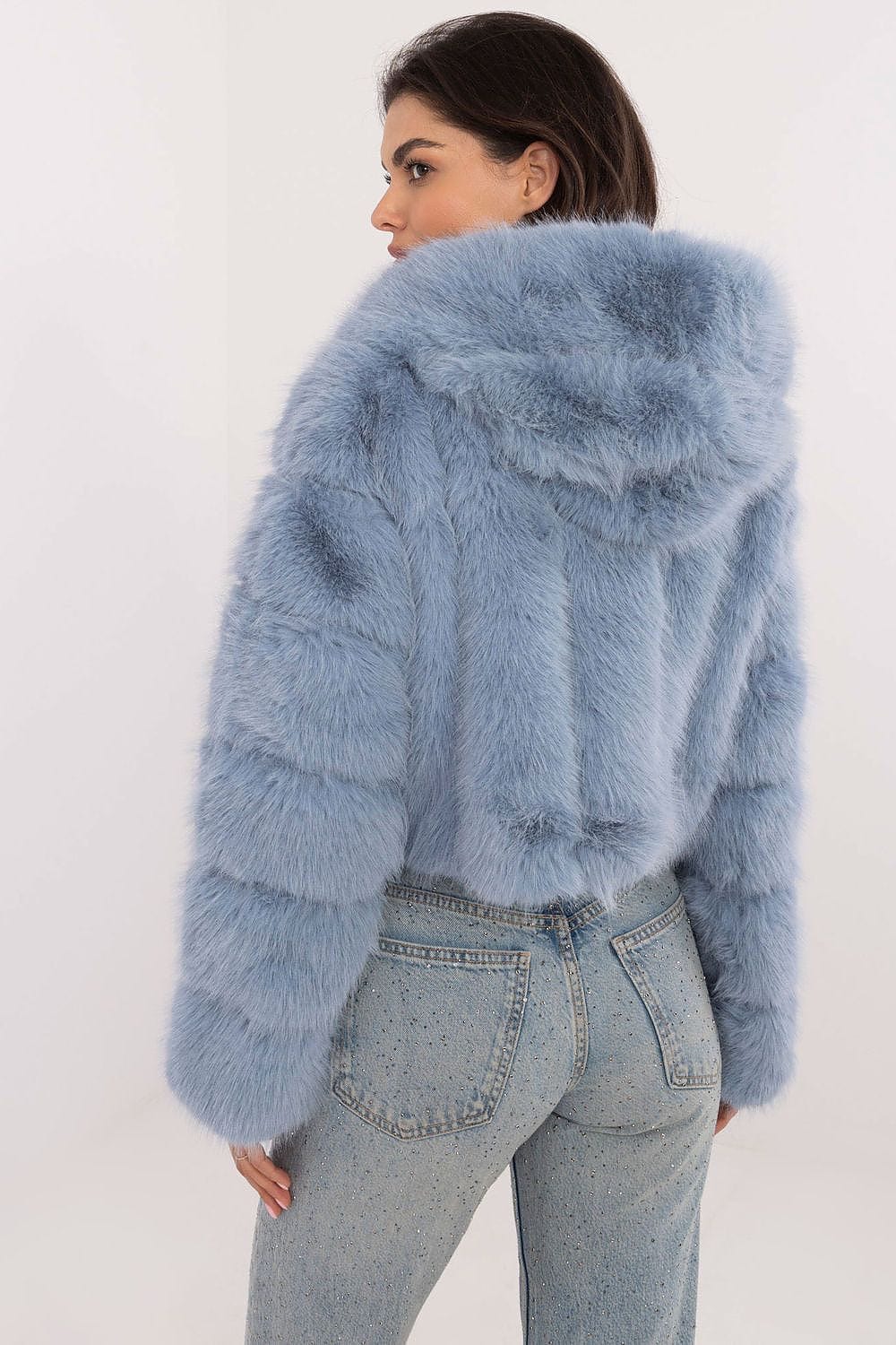 Women Transitional Jacket Hooded Fur - ShalayeFashion