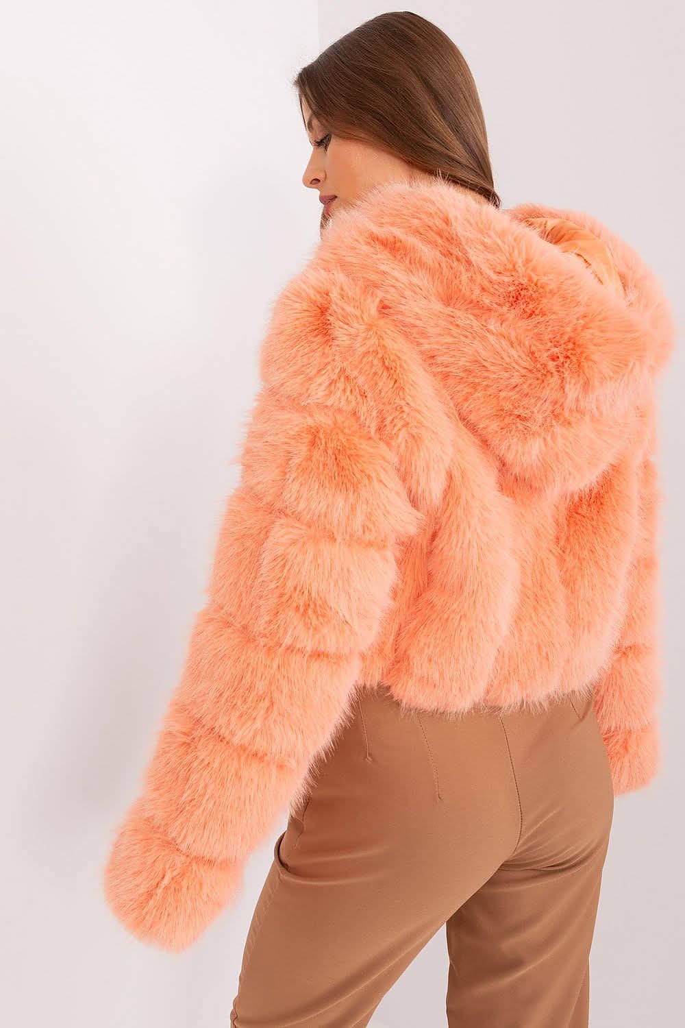 Women Transitional Jacket Hooded Fur - ShalayeFashion