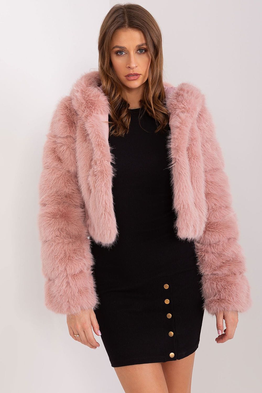 Women Transitional Jacket Hooded Fur - ShalayeFashion